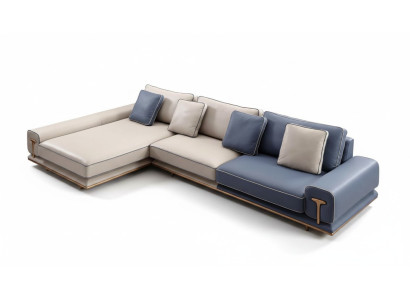 Narożnikowa kanapa L forma Zestaw narożny Duża sofa Sofa tapicerowana Sofa materiałowa Nowy salon