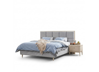 Design Sypialnia Zestaw Łóżko + 2x Szafki nocne luksusowe łóżko małżeńskie