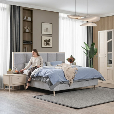 Łóżko Design Podwójne łóżko Luksusowe łóżko Podkładka Sypialnia Meble Nowe