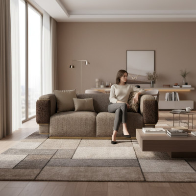 Sofa do salonu dwuosobowa luksusowe wyposażenie Podkładka Włókienniczy Design Meble tapicerowane