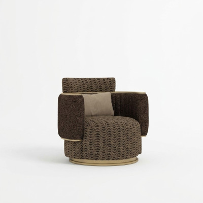 Luksusowa Podkładka Siedziba Design Brown Fotel Meble tapicerowane wyposażenie salonu