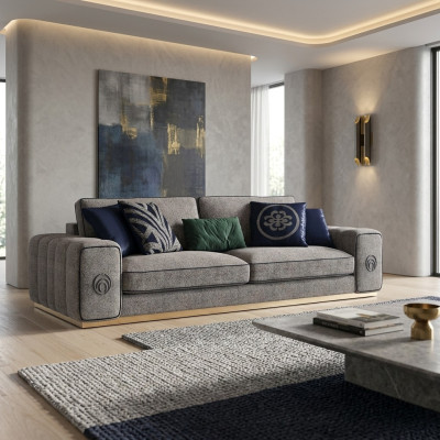 Nowoczesna Szara Sofa Kanapa Luksusowe Meble Meble do Salonu Meble tapicerowane
