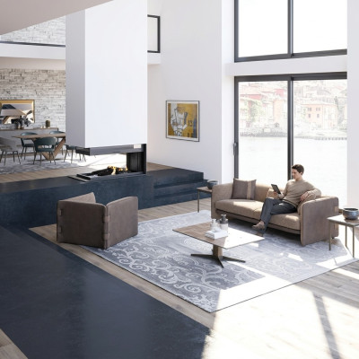 Salon Kompletna Sofa Trzyosobowa Meble tapicerowane Fotel Desing stolik kawowy