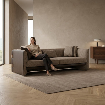 Sofa trzyosobowa Podkładka Włókiennicza sofa do salonu luksusowe meble tapicerowane