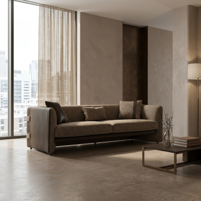 Sofa trzyosobowa Podkładka Włókiennicza sofa do salonu luksusowe meble tapicerowane