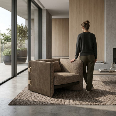 Nowoczesny Design Meble tapicerowane Fotel Luksusowy Salon Podkładka Włókienniczy Meble
