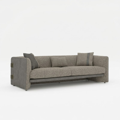 Sofa trzyosobowa kanapa szara Meble Meble tapicerowane wyposażenie salonu nowa