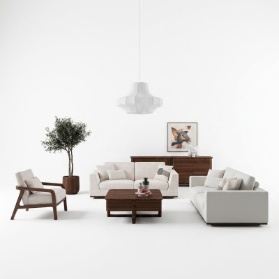 Białe Meble do salonu Zestaw sofowy dwuosobowa sofa designerskie meble Fotel