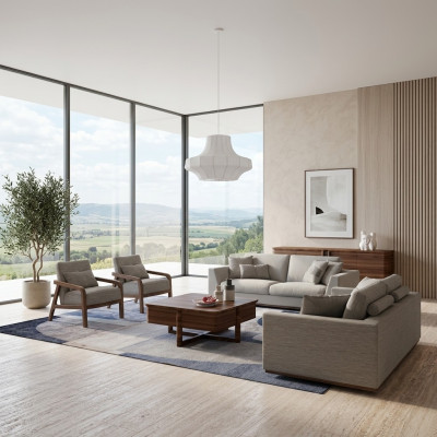 Designerski zestaw wypoczynkowy 3-częściowy dwumiejscowy kanapa meble tapicerowane 2x fotel do salonu