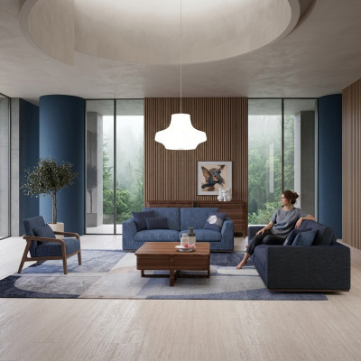 Zestaw sofowy sofa dwuosobowa kanapa Fotel sofa tapicerowana nowoczesna sofa materiałowa nowa