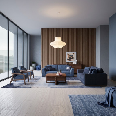 Zestaw sofowy sofa dwuosobowa kanapa Fotel sofa tapicerowana nowoczesna sofa materiałowa nowa