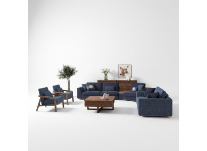 Nowoczesny zestaw Dwuosobowa Sofa Trzyosobowa Sofa Luksusowa Sofa Materiałowa Design Fotel Meble