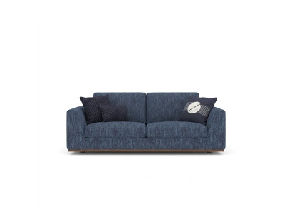 Salon Niebieska Dwuosobowa Sofa Kanapa Nowoczesny Design Sofa Włókienniczy