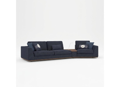 Nowoczesna niebieska trzyosobowa sofa Stylowa kanapa Design Meble do salonu Nowość