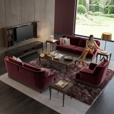 Luksusowy Nowy Zestaw sofowy do salonu, designerska sofa materiałowa Fotel
