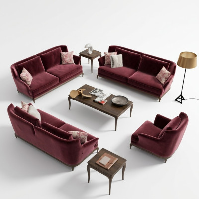 Luksusowy Nowy Zestaw sofowy do salonu, designerska sofa materiałowa Fotel