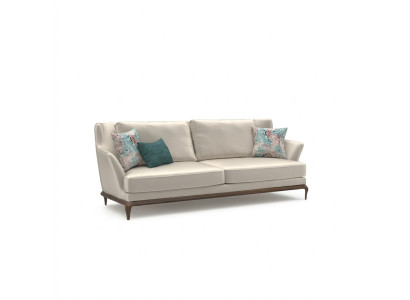 Salon Nowoczesna Trzyosobowa Sofa Biała Kanapa Design Meble Meble tapicerowane