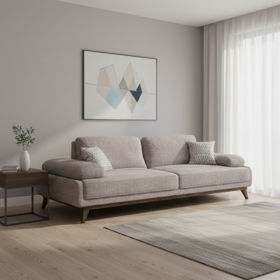 Projekt Meble tapicerowane Sofa trzyosobowa kanapa Włókienniczy salon nowoczesne wyposażenie