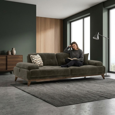 Luksusowe Meble tapicerowane sofa trzyosobowa kanapa wyposażenie salonu podkładka materiałowa