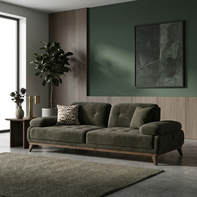 Szara Sofa Dwuosobowa Meble Tapicerowane Meble Luksusowy Salon Podkładka Materiał
