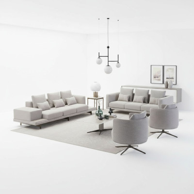 Komplet 6 sztuk 2x sofa trzyosobowa nowa 2x Fotel luksusowy stolik kawowy do salonu