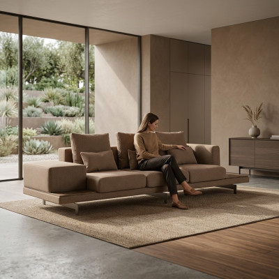 Sofa Kanapa Trzyosobowa Salon Sofy Tapicerowane Design Meble tapicerowane Włókienniczy Nowy