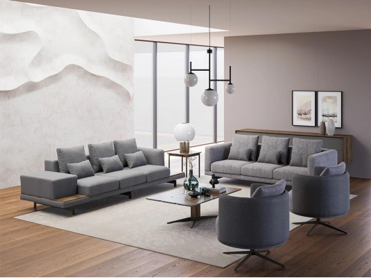Design Zestaw sofowy 2x Sofa Trzyosobowa Zestaw Fotel Sofa Nowoczesna Luksus Nowa Podkładka
