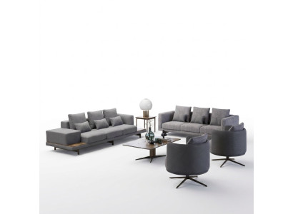 Design Zestaw sofowy 2x Sofa Trzyosobowa Zestaw Fotel Sofa Nowoczesna Luksus Nowa Podkładka