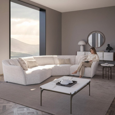 Sofa w kształcie litery U Podkładka Ustawić Living Room Design Narożnikowa kanapa Nowy stolik kawowy