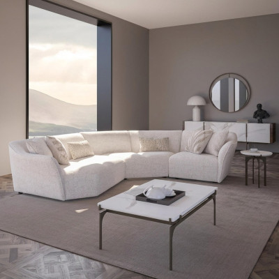 Sofa w kształcie litery U Podkładka Ustawić Living Room Design Narożnikowa kanapa Nowy stolik kawowy