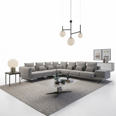Designerska Sofa Kanapa Narożnikowa kanapa L-FormTextil Podkładka Ustawić stolik kawowy do salonu