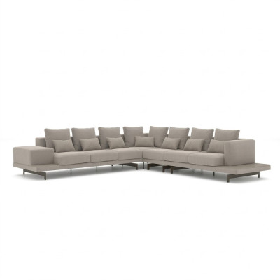 Szara Designerska Sofa Kanapa Podkładka Włókienniczy Narożnikowa kanapa Meble tapicerowane Salon Nowość