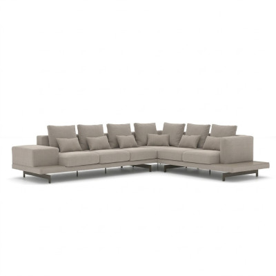Meble tapicerowane Szare Designerskie Narożnikowa kanapa L-Shape Podkładka Włókienniczy Sofa Salon