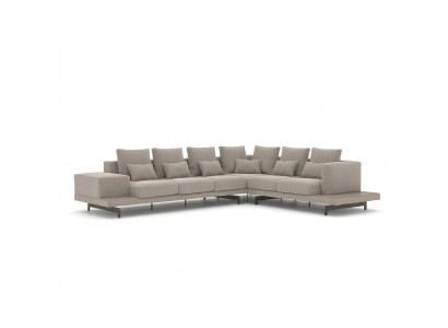 Meble tapicerowane Szare Designerskie Narożnikowa kanapa L-Shape Podkładka Włókienniczy Sofa Salon