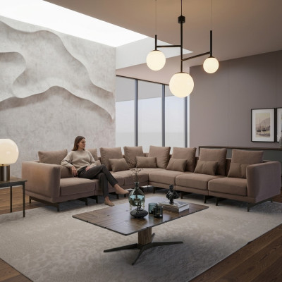 Pokój dzienny Ustaw meble 3-częściowe Drewno stolik kawowy Designerski Stolik