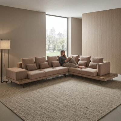 Sofa Kanapa Salon w Kształcie L Meble Ustaw Luksusowe Meble Designerskie Nowe
