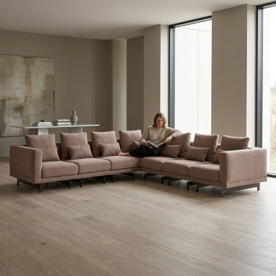 Luksusowa Kanapa Narożnikowa Kanapa Podkładka Włókiennicza Sofa Tapicerowana Nowe Meble Salon