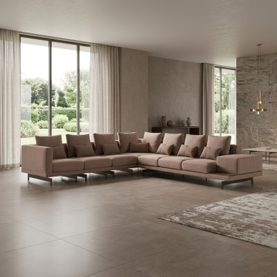 Tapicerowana sofa do salonu w kształcie litery L luksusowy Narożnik Ustaw Nowe meble włókiennicze