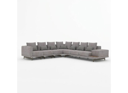 Narożnikowa kanapa Meble do salonu w kształcie litery L Designerska sofa Włókiennicza nowoczesna Ustaw