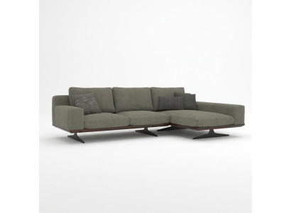 Szara Designerska Narożnikowa kanapa L-Shape Relaks Sofa Tapicerowana do Salonu Luksusowe Nowoczesne Meble