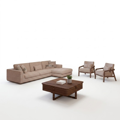 Nowy Zestaw sofowy do salonu designerskiego 2x Fotel luksusowe beżowe meble tapicerowane