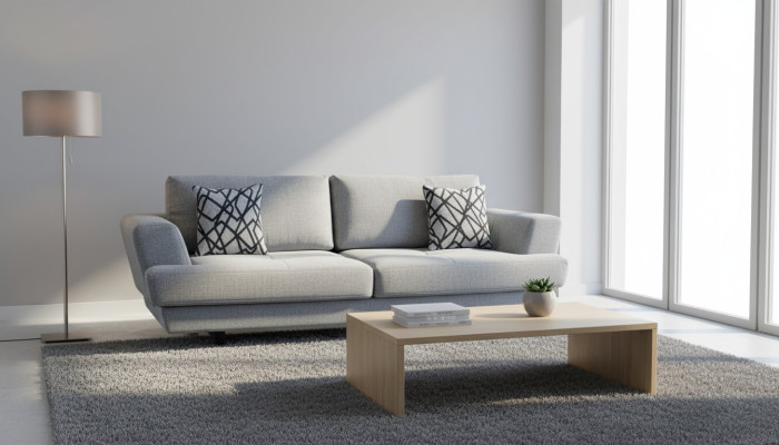 Projekt salonu 3-miejsce siedzące Szara Sofa Nowoczesna Luksusowa Sofa Tkaninowa Ekskluzywna