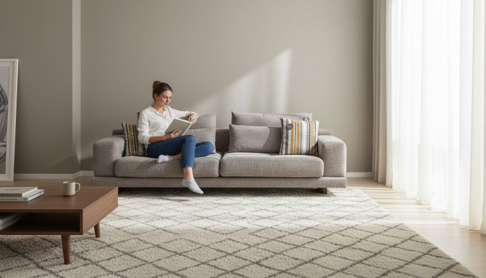 3-miejsce siedzące Designerska sofa do salonu w nowoczesnym stylu z poduszkami i poduszkami oparciowymi