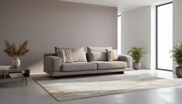 3-miejsce siedzące Designerska sofa do salonu w nowoczesnym stylu z poduszkami i poduszkami oparciowymi