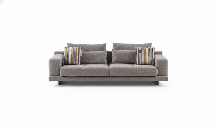 3-miejsce siedzące Designerska sofa do salonu w nowoczesnym stylu z poduszkami i poduszkami oparciowymi