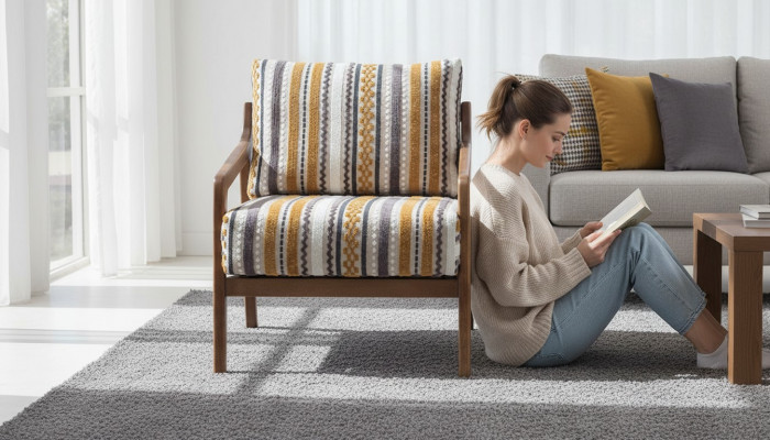 Salon designerski nowoczesny 1-miejsce siedzące sofa materiałowa sofa z poduszkami