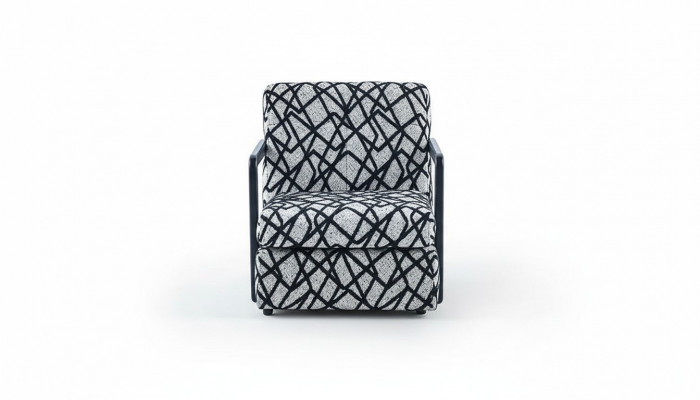 Czarny -Gray Living Room Fotel Designer 1-miejsce siedzące Luxury LoungeFotel