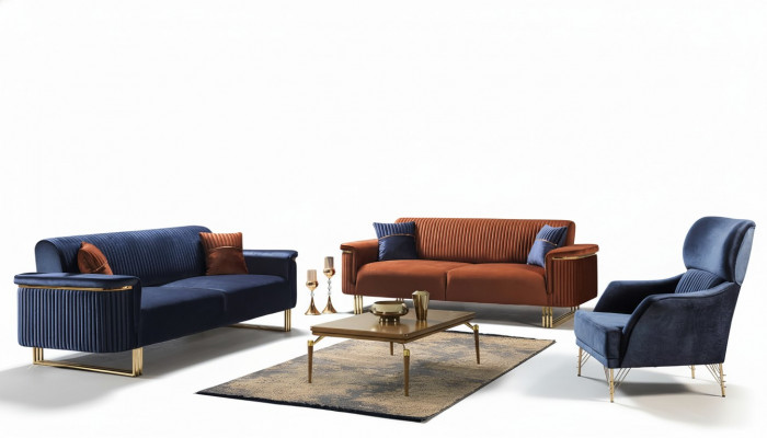 Nowoczesny designerski komplet wypoczynkowy do salonu 3-miejsce do siedzenia Fotel Zestaw sofowy
