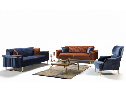 Nowoczesny designerski komplet wypoczynkowy do salonu 3-miejsce do siedzenia Fotel Zestaw sofowy