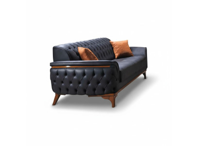 Luksusowa kanapa Chesterfield w kolorze niebieskim. Nowoczesne 3-miejsce do siedzenia. Luksusowe Siedziba Meble
